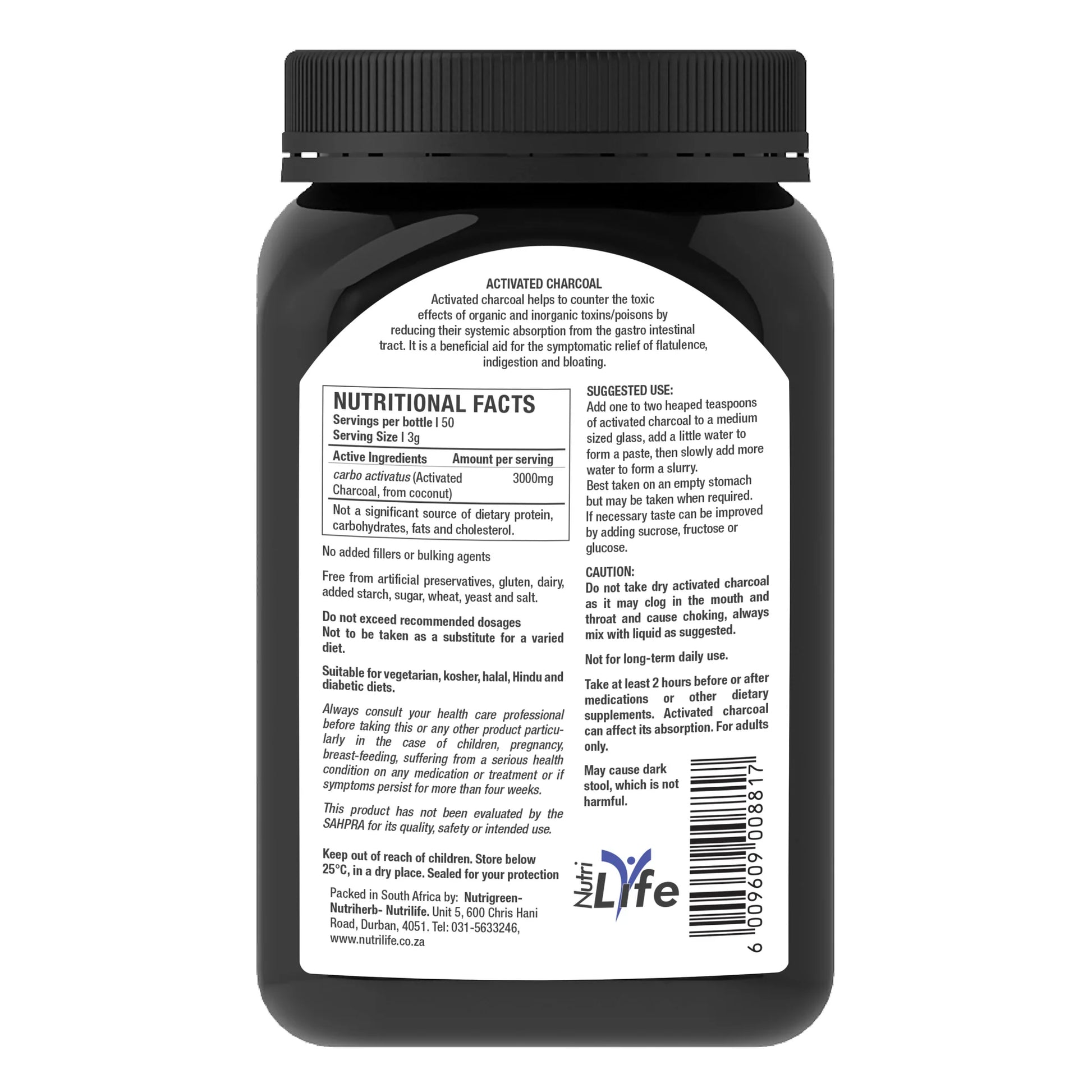Activated charcoal natural detoxifier