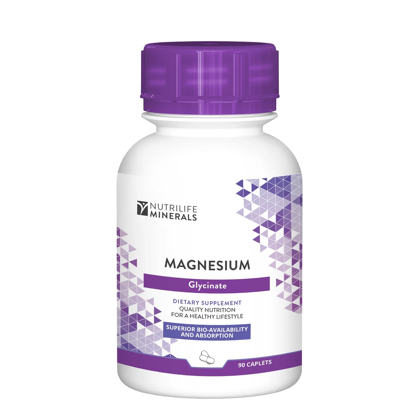 Magnesium Glycinate for support of healthy nervous system, heart, muscles, enzyme function, insulin sensitivity and serotonin levels