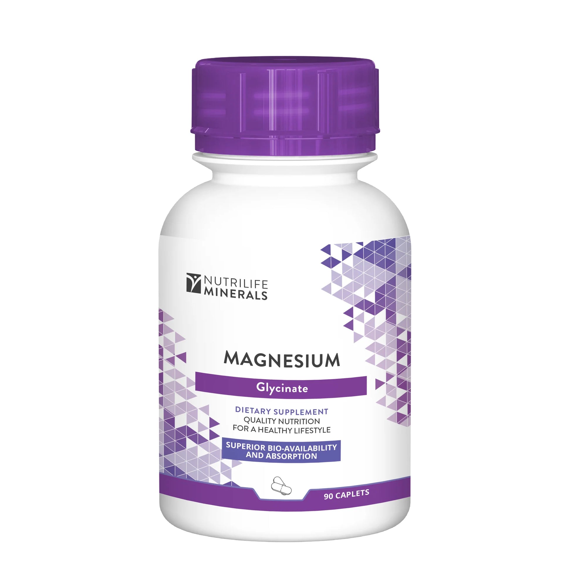 Magnesium Glycinate for support of healthy nervous system, heart, muscles, enzyme function, insulin sensitivity and serotonin levels
