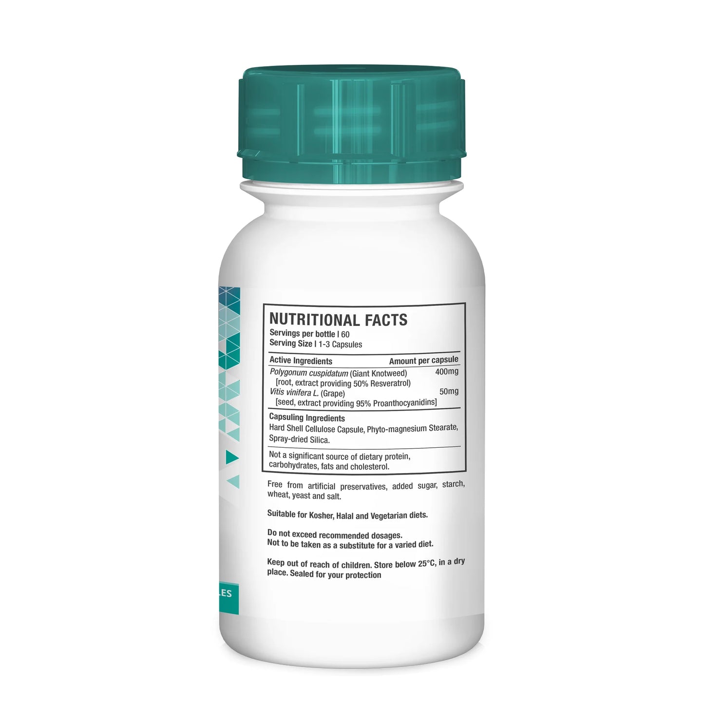 Resveratrol is a powerful antioxidant to protect against stress and inflammation.