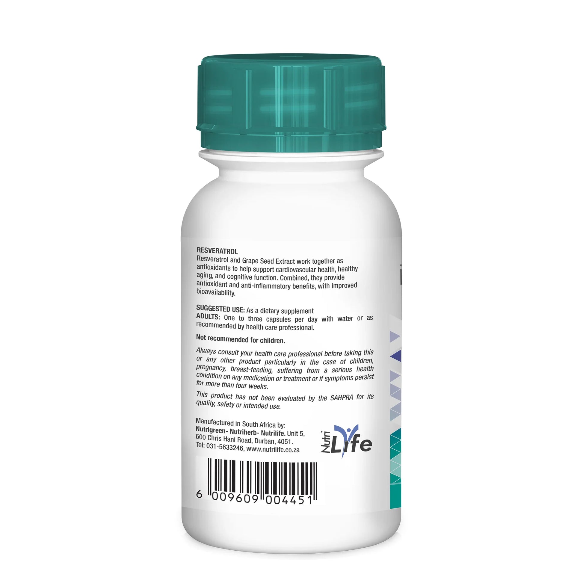 Resveratrol is a powerful antioxidant to protect against stress and inflammation.